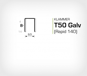 Klammer T50/8 Galv (Rapid 140-8)
