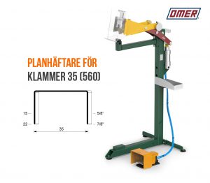 Planhäftare PB.35 SA klammer 560