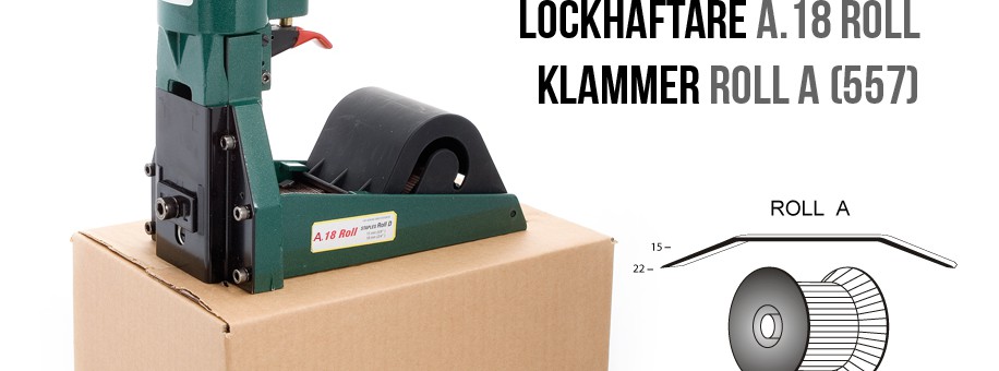 Lockhäftare a.18 Roll pneumatisk klammer A 557 kartonghäftare