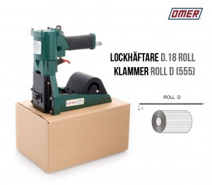 Lockhäftare D.18 Roll pneumatisk klammer D 555 kartonghäftare