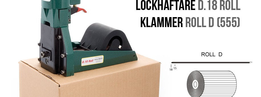 Lockhäftare D.18 Roll pneumatisk klammer D 555 kartonghäftare